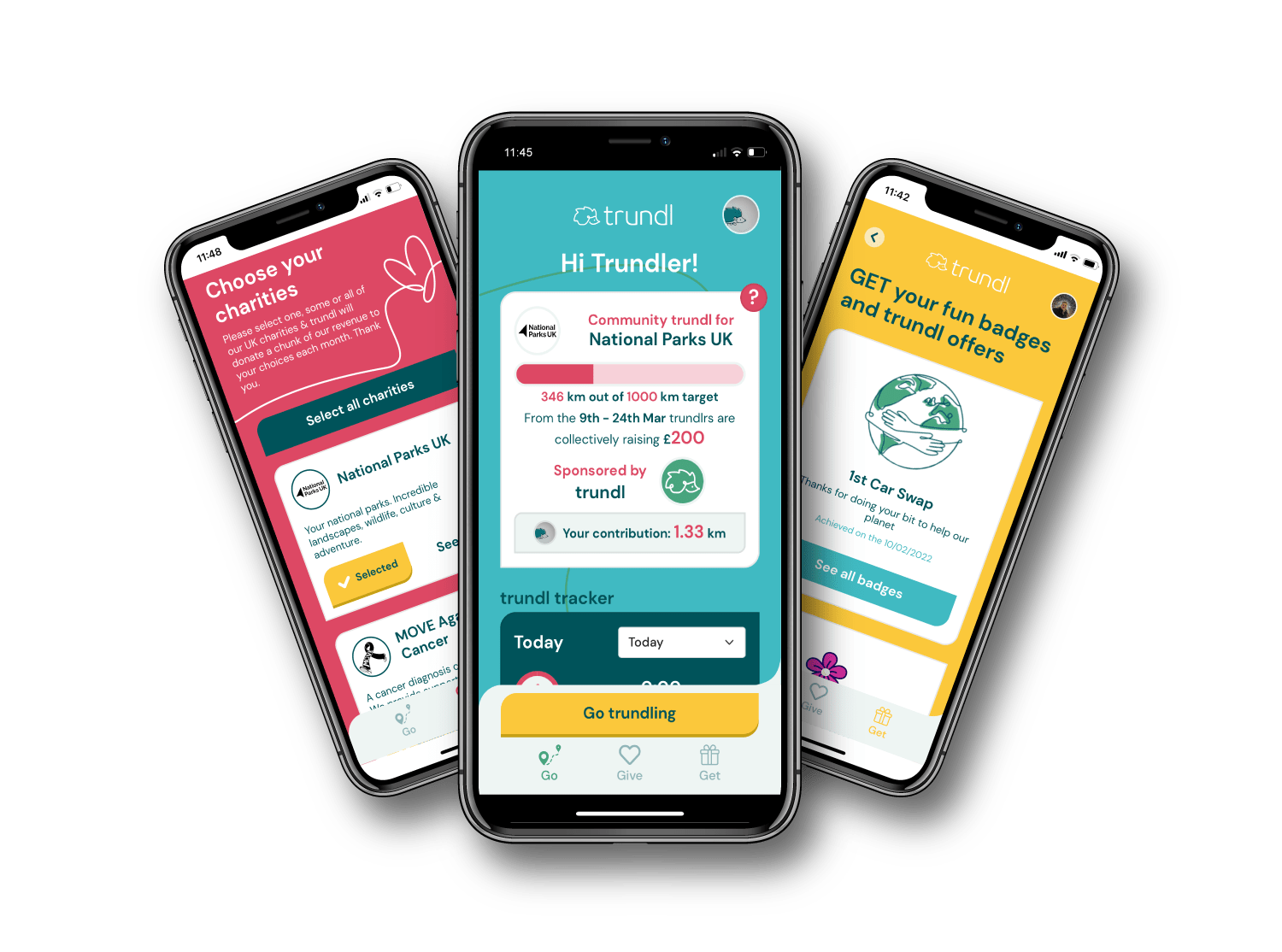 trundl, trunlde, walking app, charity walking, raise money for charity by walking, charity walking app, trundl for charity, trundl donations, charity app, trundl for health, how to raise money for charity