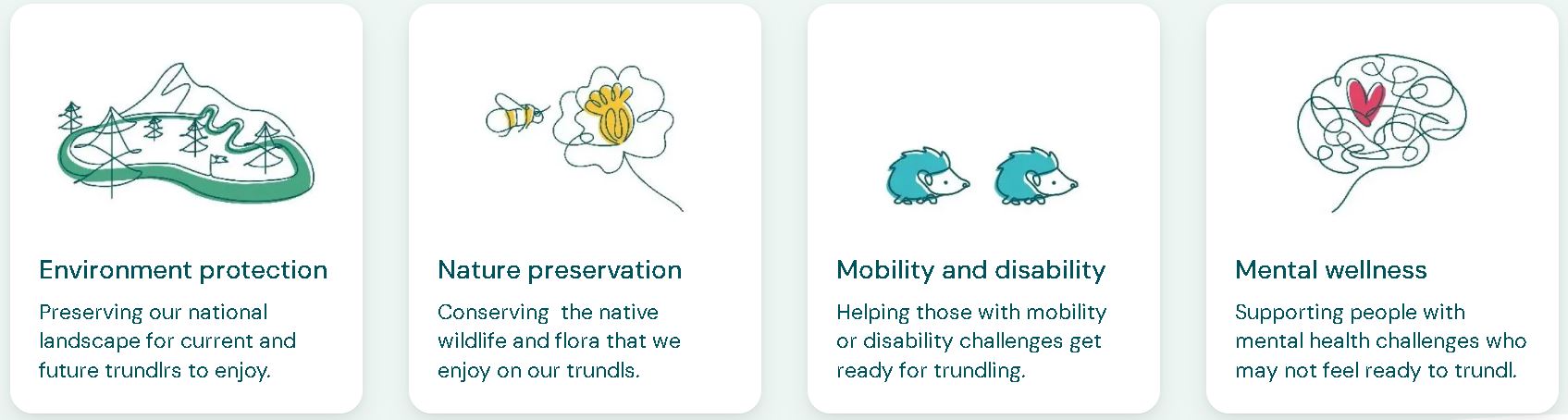 the charities supported by trundl the walking for charity app